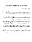 Joshua Fit the Battle of Jericho - Trombone in Dm With Chords & Lyric - Easy