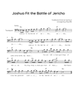 Joshua Fit the Battle of Jericho - Trombone in Em With Chords & Lyric - Easy