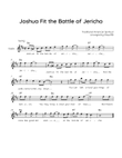 Joshua Fit the Battle of Jericho - Violin in Bm With Chords & Lyric - Easy