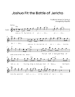 Joshua Fit the Battle of Jericho - Violin in Dm With Chords & Lyric - Easy