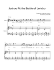 Joshua Fit the Battle of Jericho - Flute & Piano in Bm With Chords & Lyric - Easy