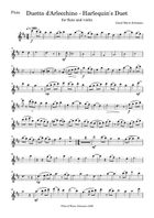 Duetto d'Arlecchino (Harlequin's duet) for flute and violin Flute scores gallery preview page 4
