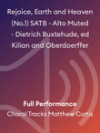 Rejoice, Earth and Heaven (No.1) SATB - Alto Muted - Dietrich Buxtehude, ed Kilian and Oberdoerffer