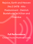 Rejoice, Earth and Heaven (No.1) SATB - Alto Predominant - Dietrich Buxtehude, ed Kilian and Oberdoe