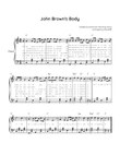 John Brown's Body - Piano in C With Chords & Lyric