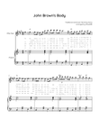 John Brown's Body - Alto Sax & Piano in C With Chords & Lyric