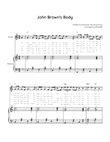John Brown's Body - Flute & Piano in C With Chords & Lyric