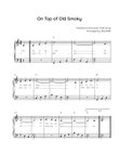 On Top of Old Smoky - Piano in C With Chords & Lyric - Easy
