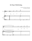 On Top of Old Smoky - Flute & Piano in C With Chords & Lyric - Easy