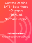 Cantate Domino SATB - Bass Muted - Giuseppe Pitoni, ed. Norman Greyson