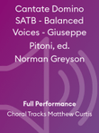 Cantate Domino SATB - Balanced Voices - Giuseppe Pitoni, ed. Norman Greyson
