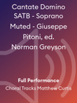 Cantate Domino SATB - Soprano Muted - Giuseppe Pitoni, ed. Norman Greyson