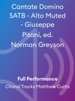 Cantate Domino SATB - Alto Muted - Giuseppe Pitoni, ed. Norman Greyson