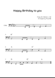 Happy Birthday to you - Cello in A With Chords - Easy