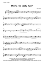 When I'm Sixty-Four Clarinet Quintet scores gallery preview page 5