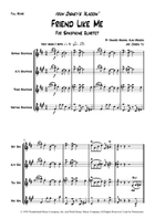 Friend Like Me Saxophone Quartet scores gallery preview page 4