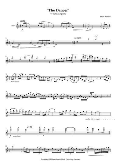 The Dancer for Flute and Piano