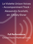 Le Violette Unison Voices - Accompaniment Track - Alessandro Scarlatti, arr. Christy Elsner