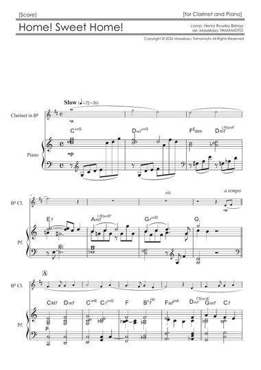 Home! Sweet Home! Clarinet and Piano]