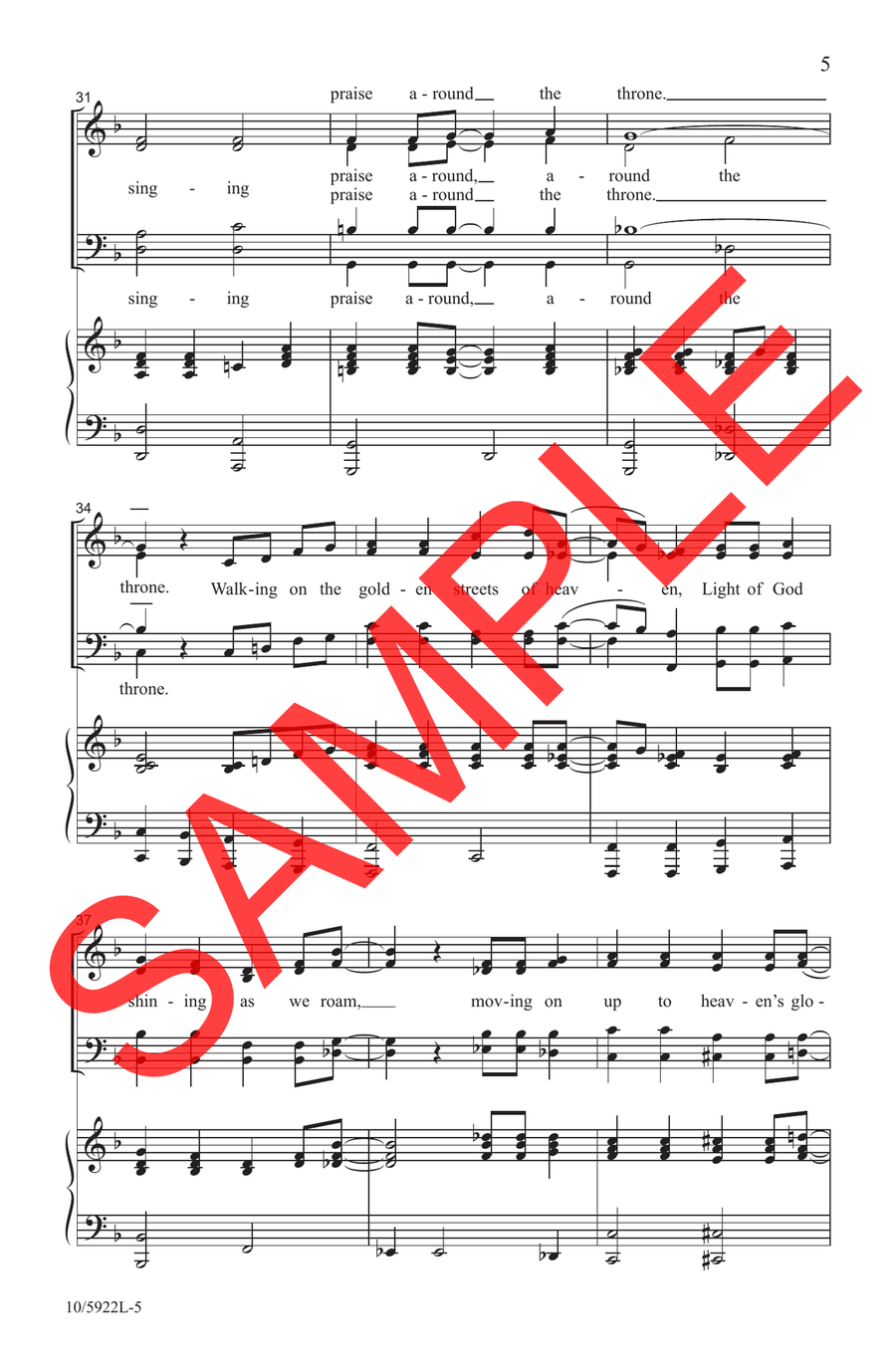 Welcome Home Choir - Sheet Music page 4