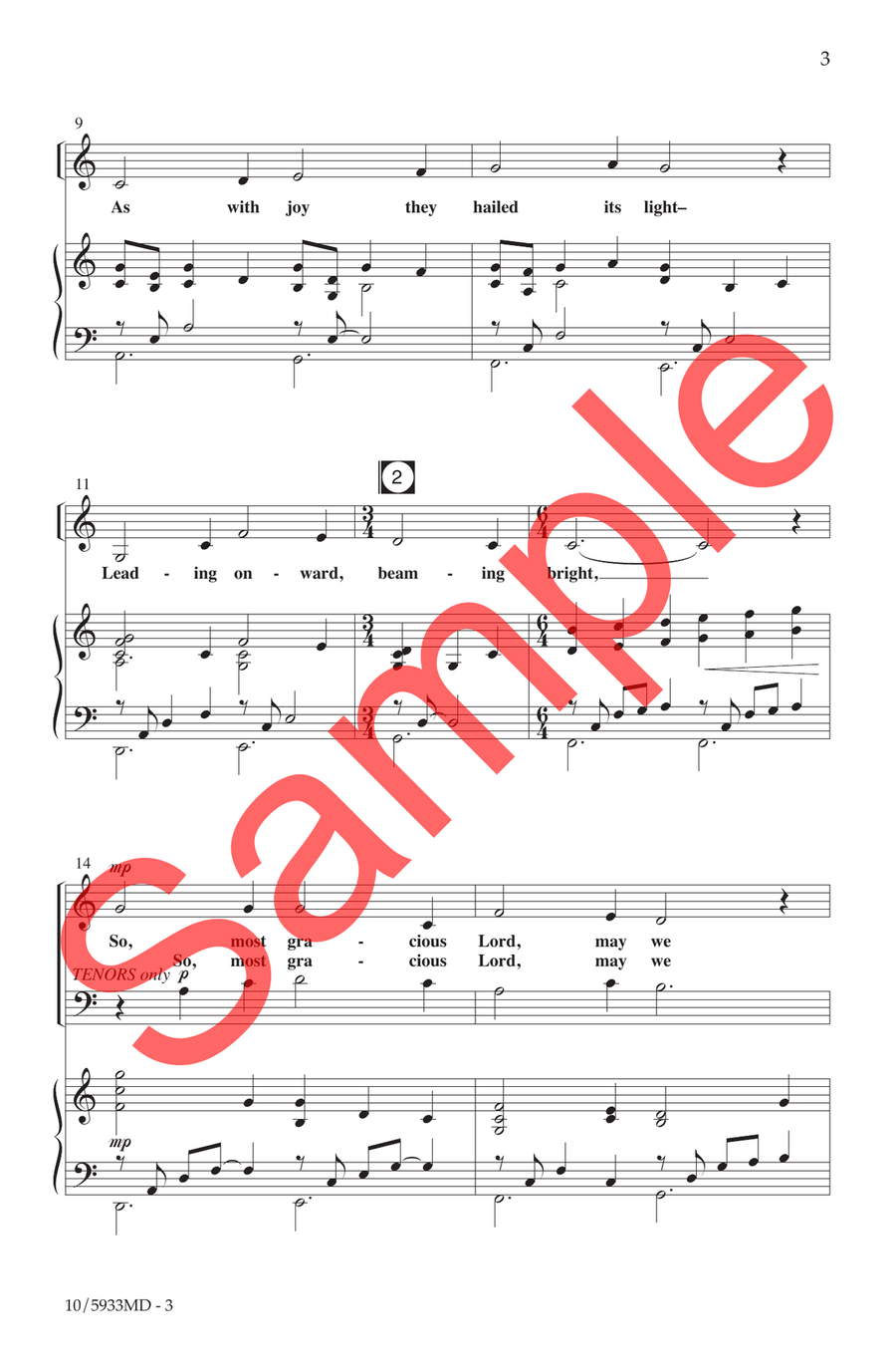 As With Gladness Choir - Sheet Music page 3