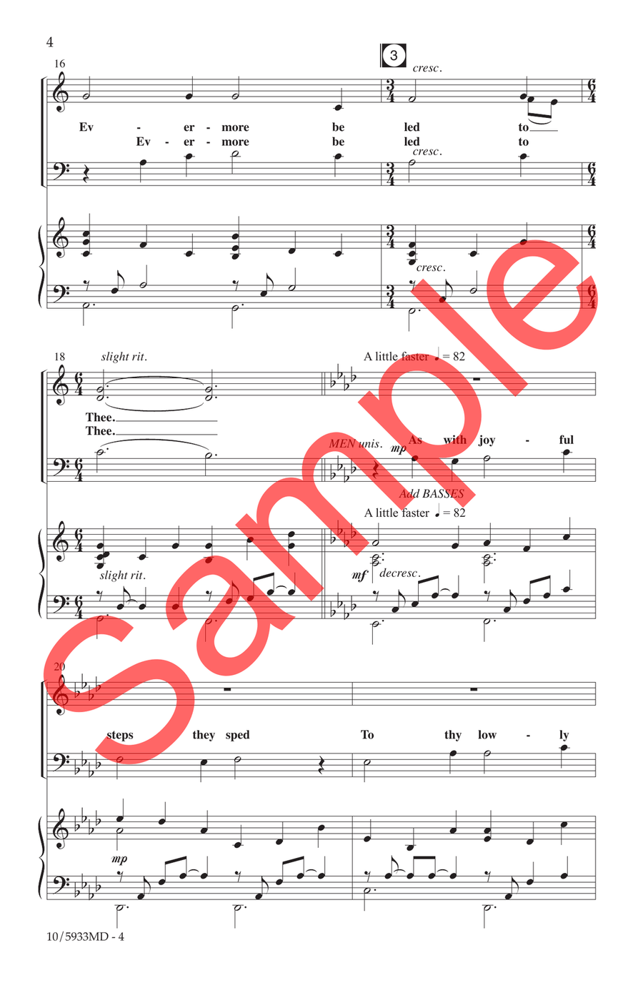 As With Gladness Choir - Sheet Music page 4