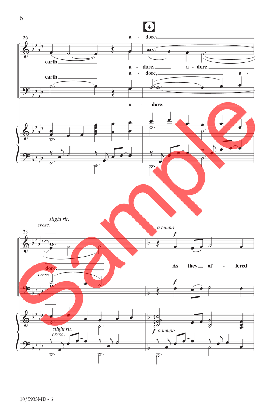 As With Gladness Choir - Sheet Music page 6