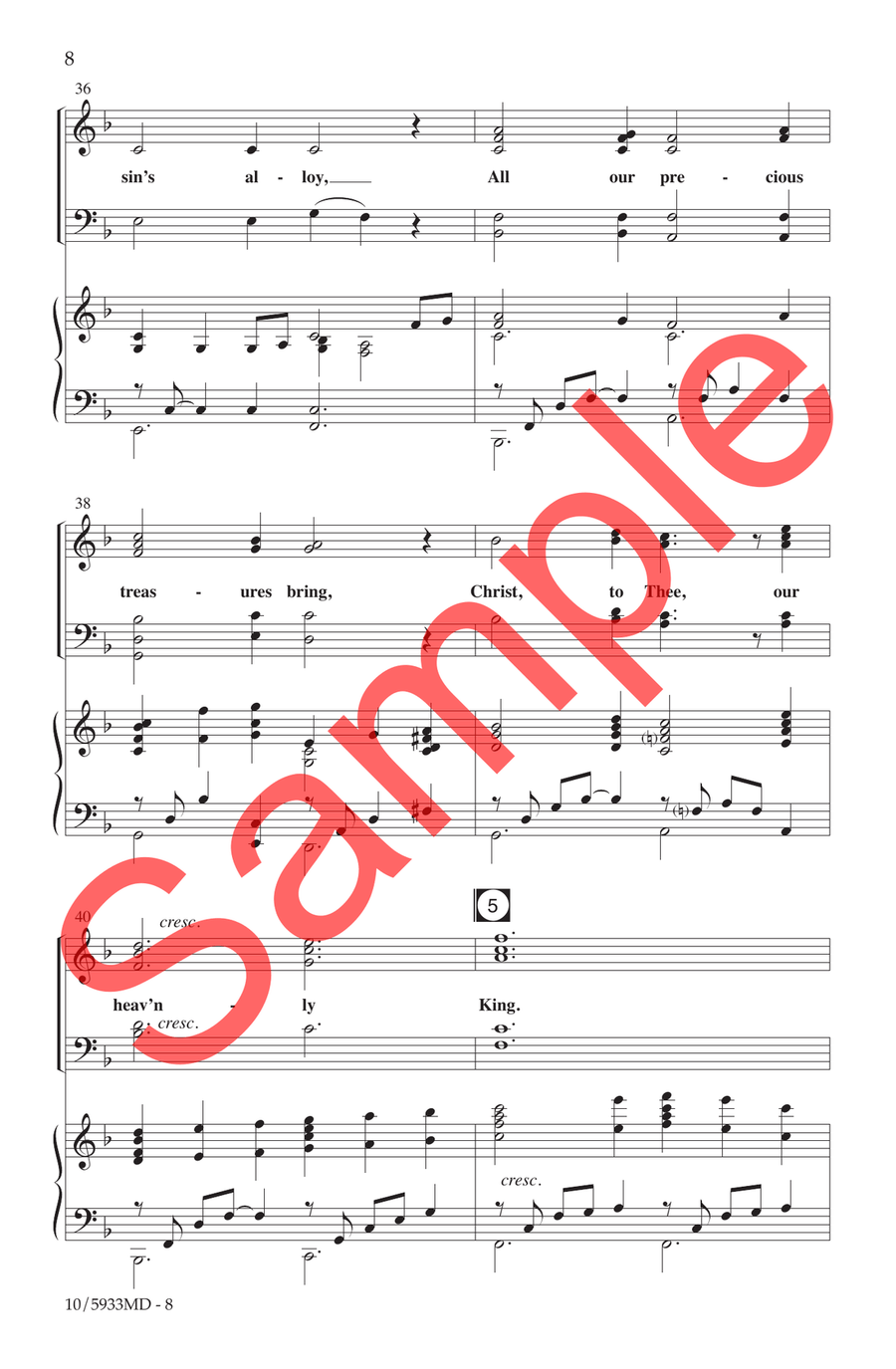 As With Gladness Choir - Sheet Music page 7