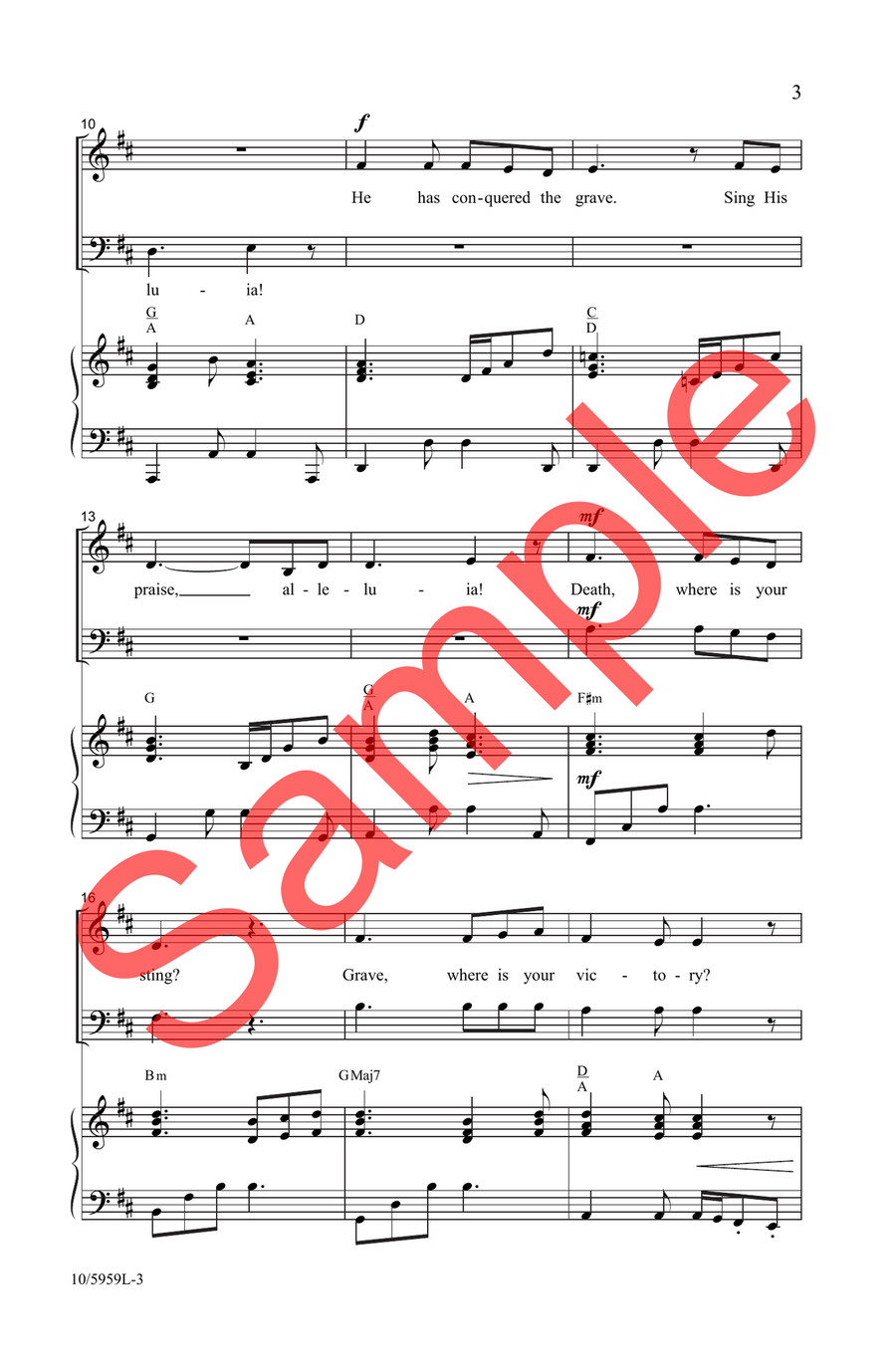 Jesus Is Alive! Alleluia! Choir - Sheet Music page 3