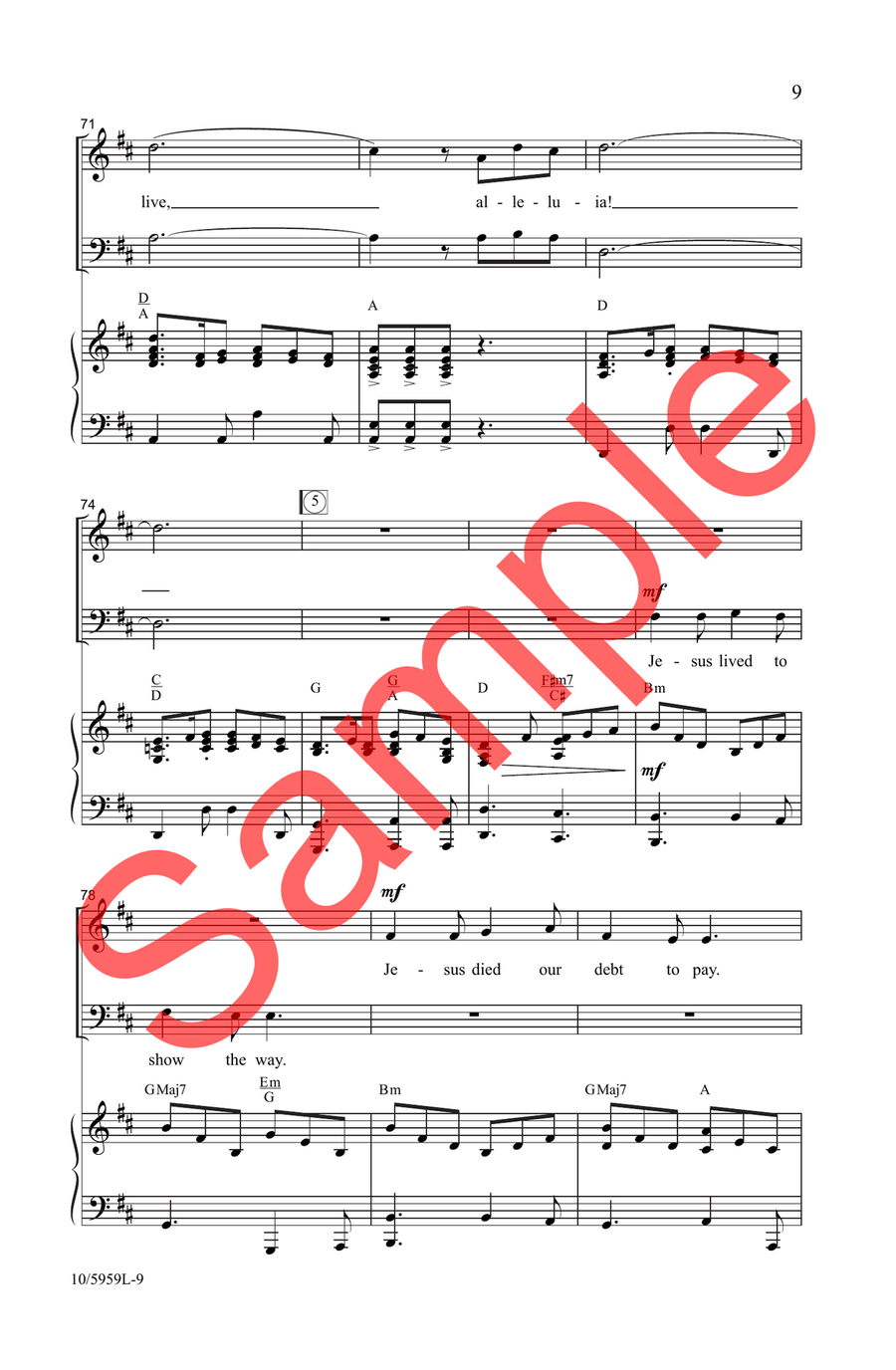 Jesus Is Alive! Alleluia! Choir - Sheet Music page 8