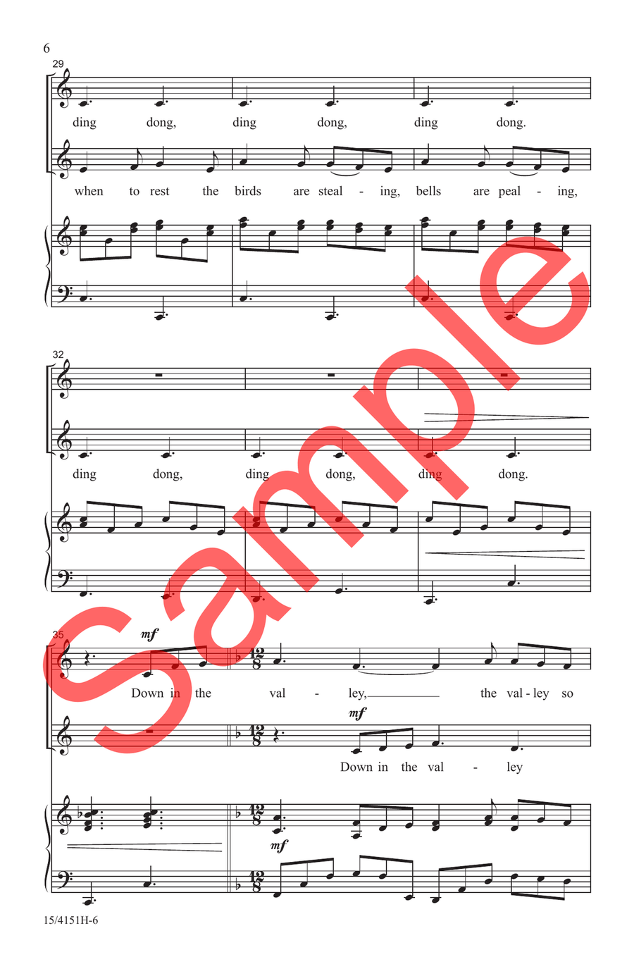 Valley and Stream Choir - Sheet Music page 4