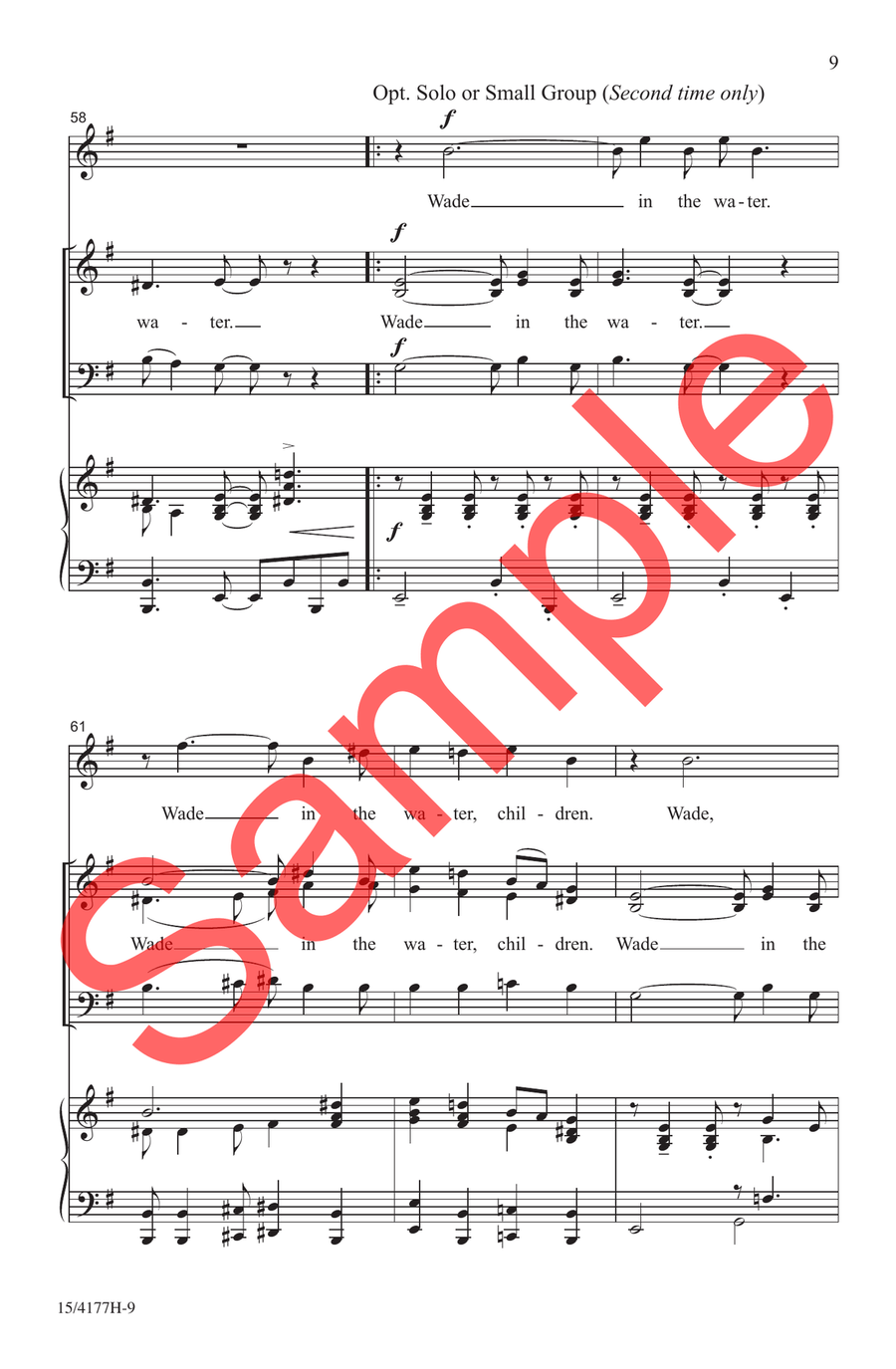 Wade in the Water Choir - Sheet Music page 8