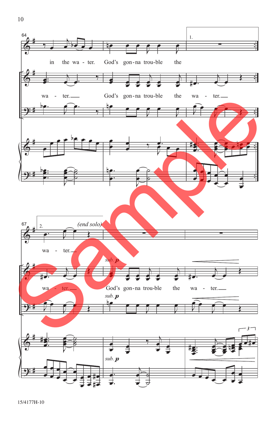 Wade in the Water Choir - Sheet Music page 9