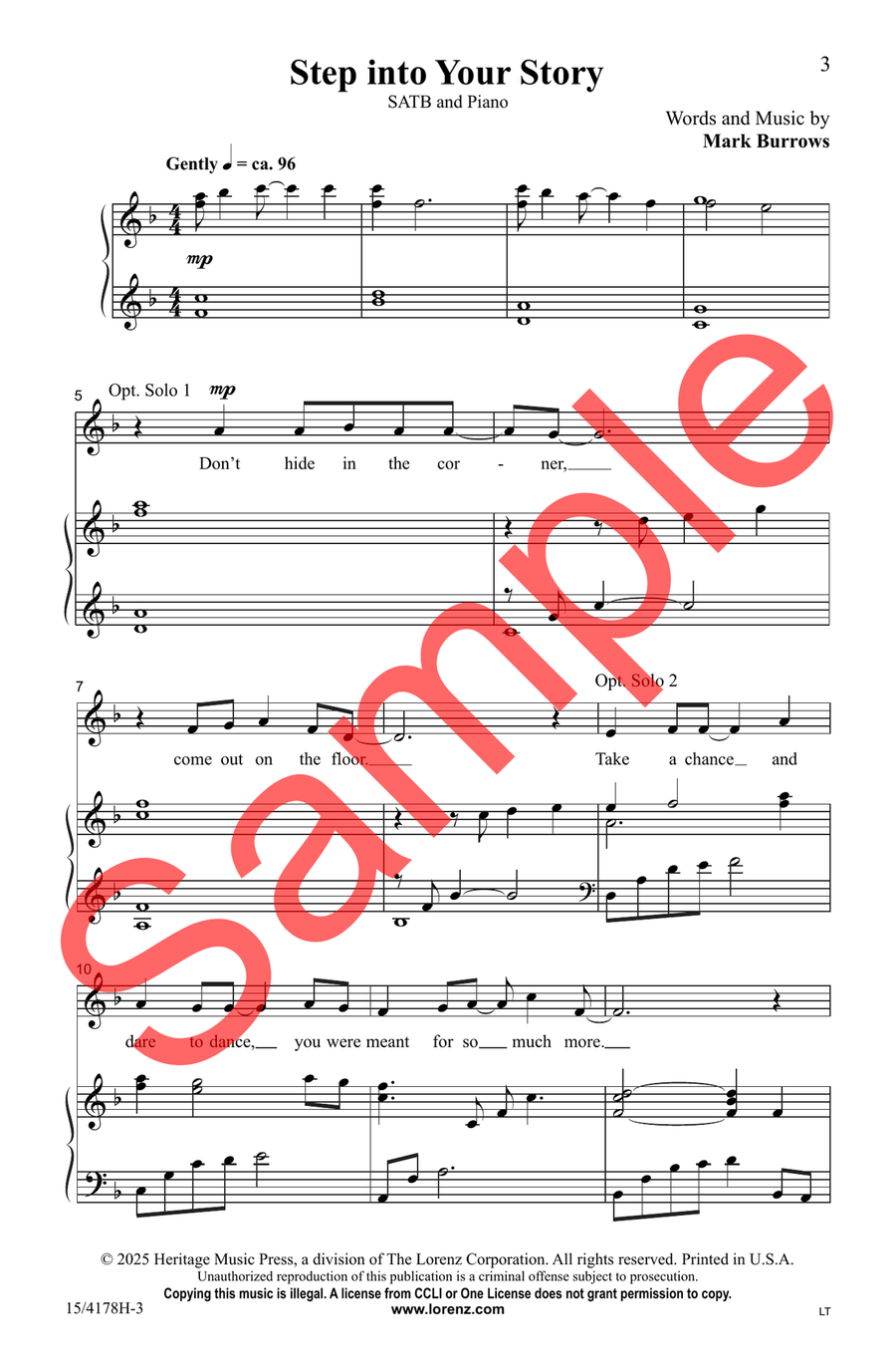 Step into Your Story Choir - Sheet Music page 2