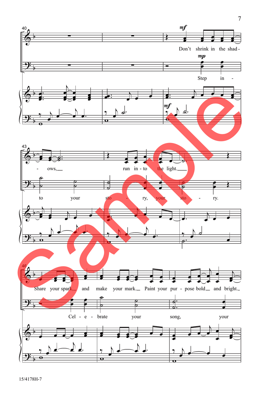 Step into Your Story Choir - Sheet Music page 5