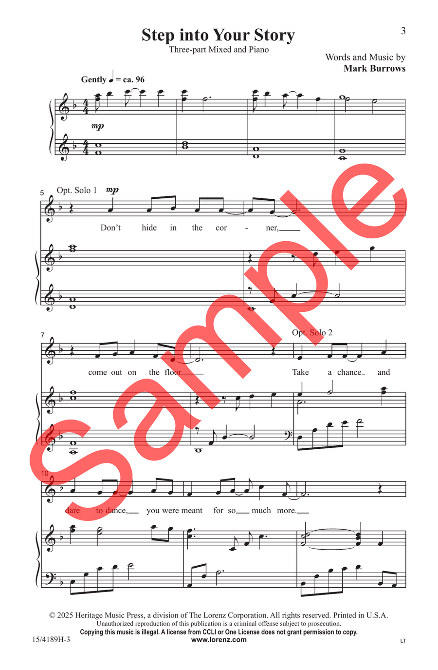 Step into Your Story Choir - Sheet Music page 2