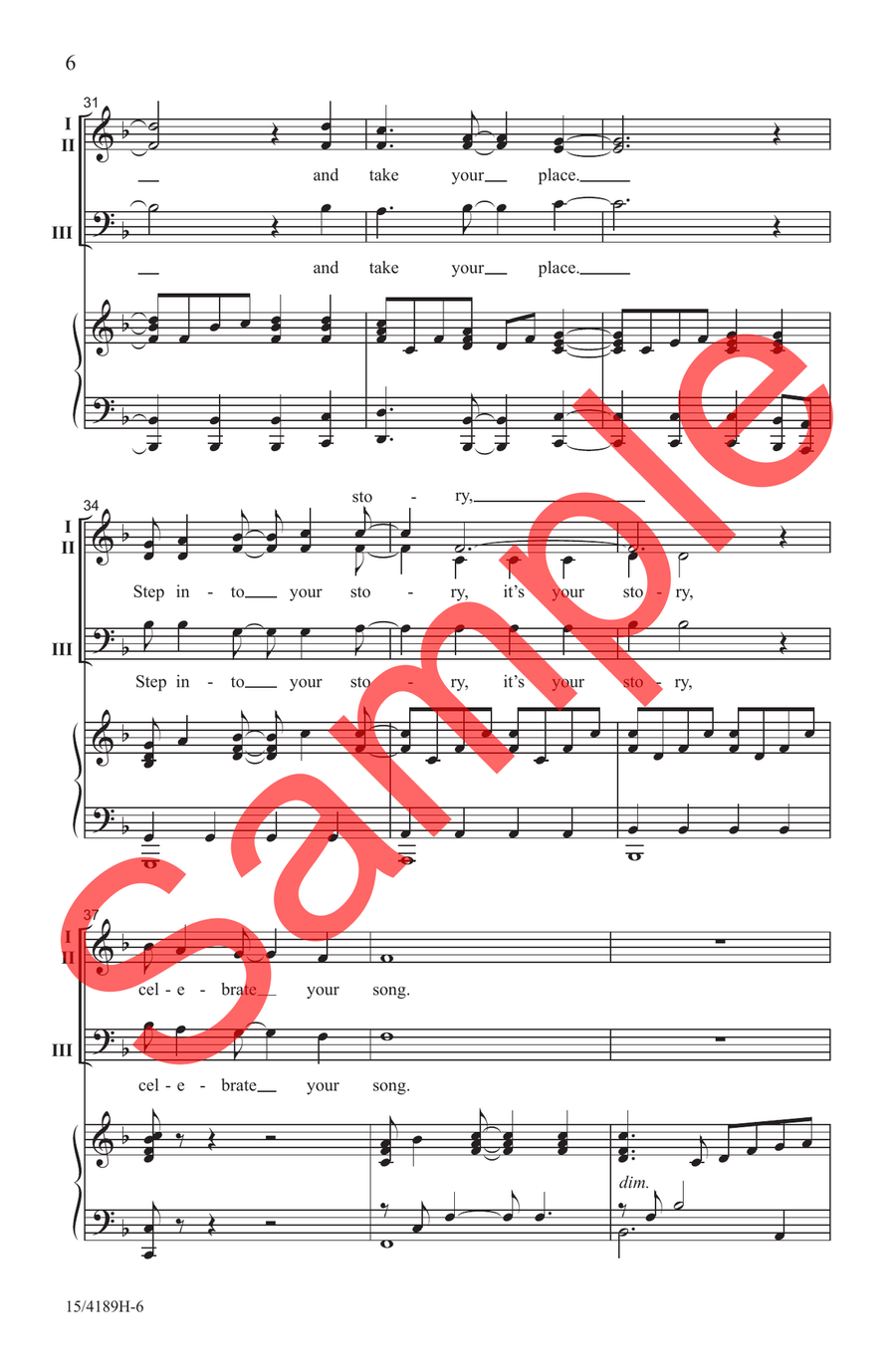 Step into Your Story Choir - Sheet Music page 5
