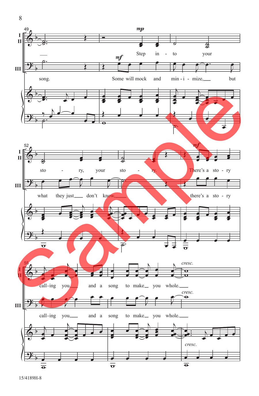 Step into Your Story Choir - Sheet Music page 6