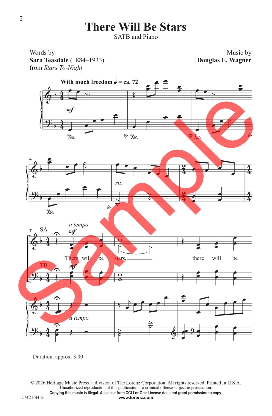 There Will Be Stars Choir - Sheet Music page 2