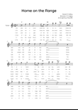 Home on the Range - Voice in F With Chords & Lyric - Easy