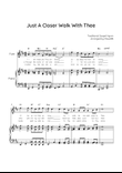 Just a Closer Walk With Thee - Flute & Piano in D With Chords & Lyric - Intermediate
