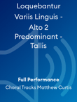 Loquebantur Variis Linguis - Alto 2 Predominant - Tallis