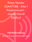 Pater Noster SSAATTBB - Alto 1 Predominant - Jacob Handl (Gallus)