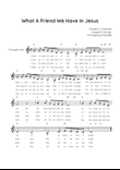 What a Friend We have in Jesus - Trumpet in Bb With Chords & Lyric - Easy