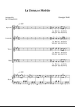La Donna e Mobile (from Rigoletto) - Giuseppe Verdi - SATB Choir and Piano (Key of A)