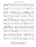 The Twelve Days of Christmas Piano, Vocal scores gallery preview page 4