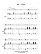 De Colores - Flute Solo Chamber Music scores gallery preview page 3