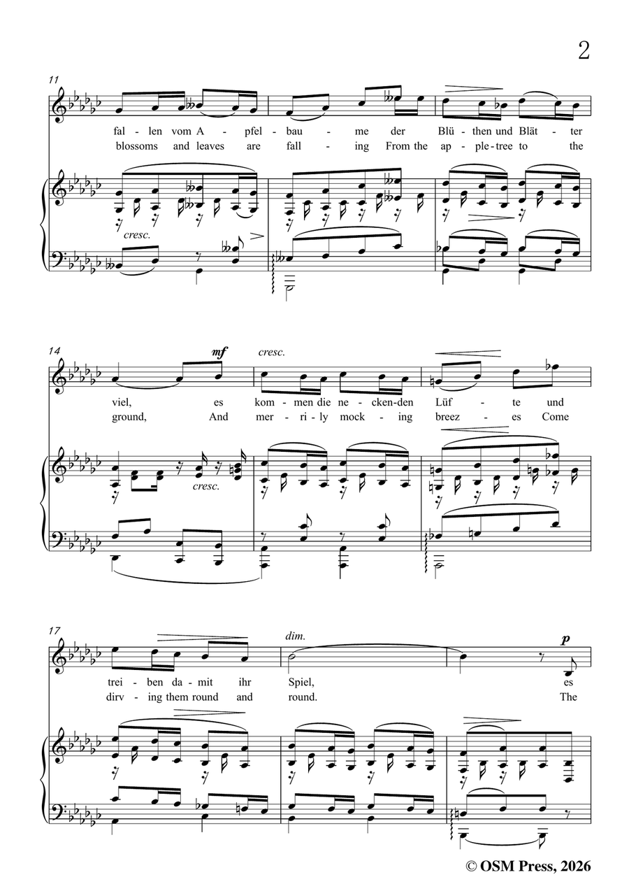 R. Franz-Es fallt ein Stern herunter,in e flat minor by Robert Franz Piano, Vocal - Digital Sheet Music page 3