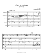 Where He Leads Me [NORRIS] Brass Quintet scores gallery preview page 3