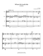 Where He Leads Me [NORRIS] String Quartet scores gallery preview page 3